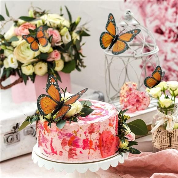 48pcs Butterfly Decoration Fake Butterflies Realistic Butterflies Crafts - Picture 3 of 6